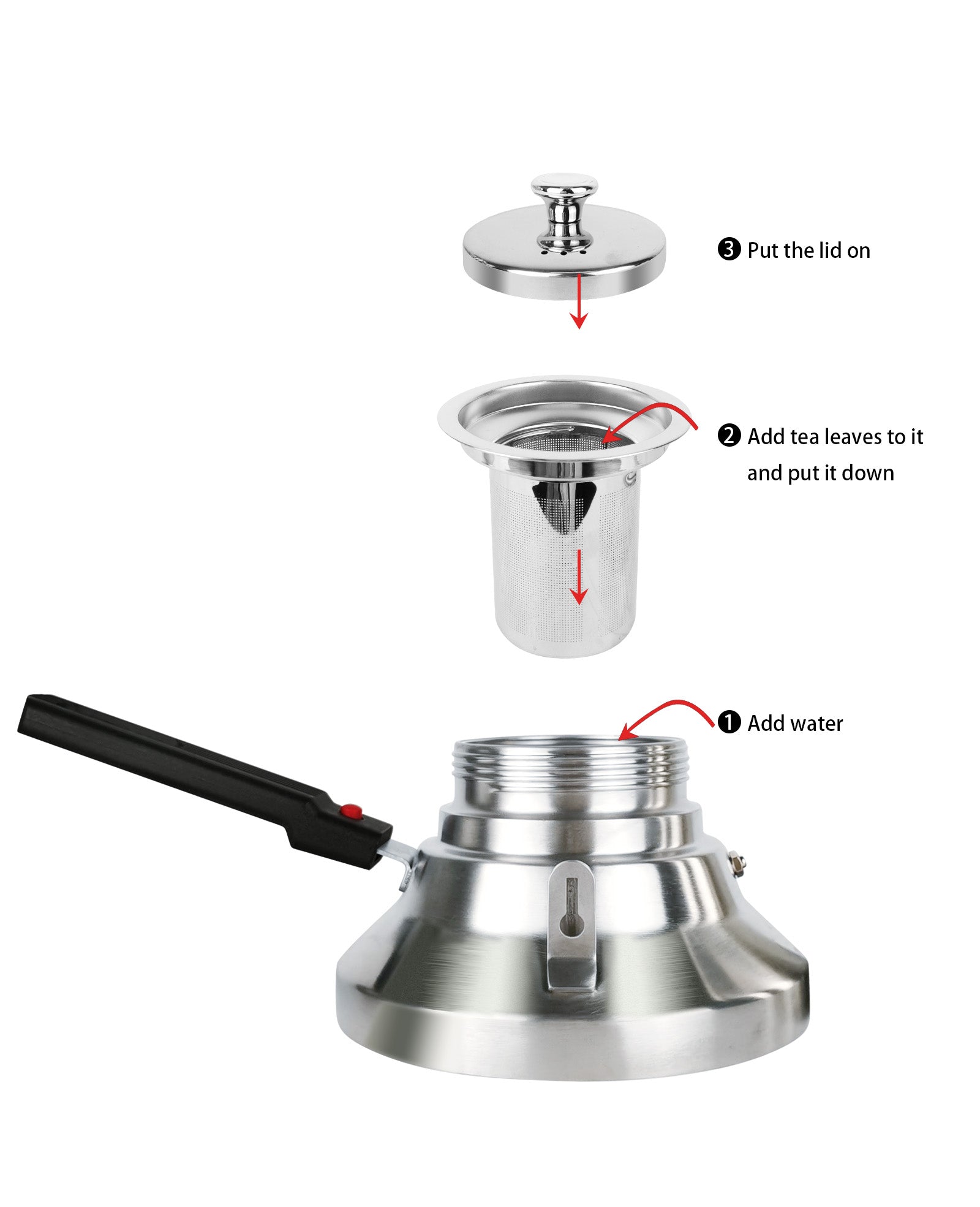 Stainless Steel Stovetop Espresso Coffee Maker Moka Pot for Italian and Cuban Café Brewing 12 Cups