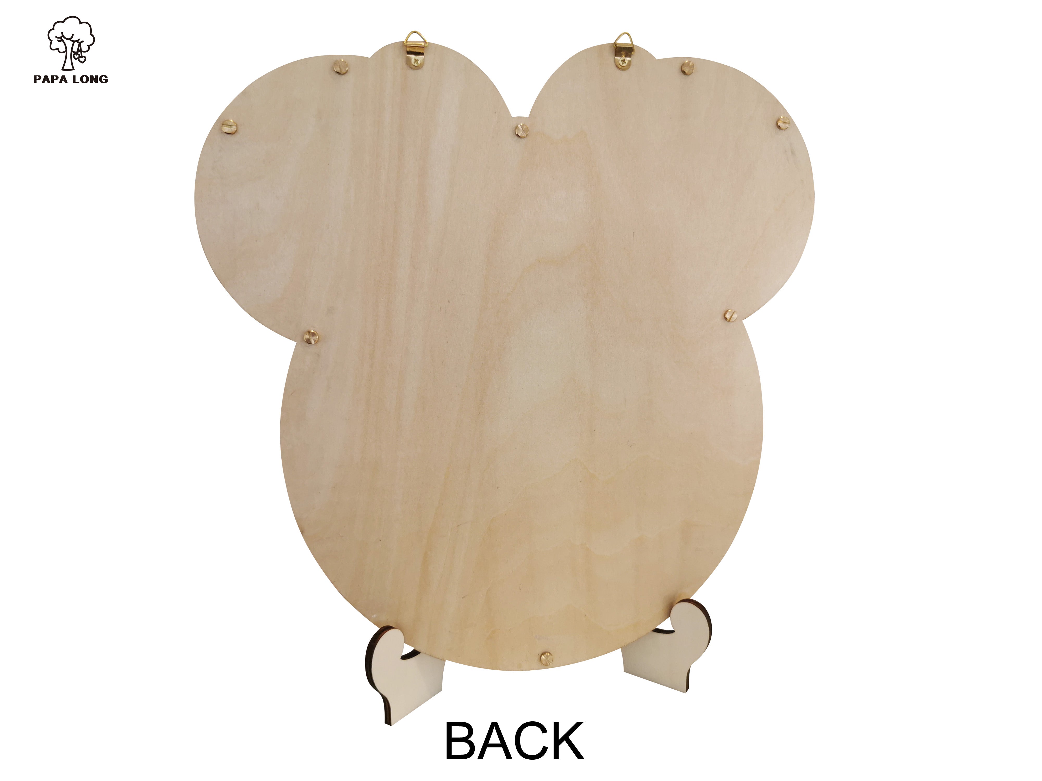 Mickey Mouse Baby Shower Guest Book Kit - 42 Wooden Cutouts & Alternative Guest Book (Woodland Theme)